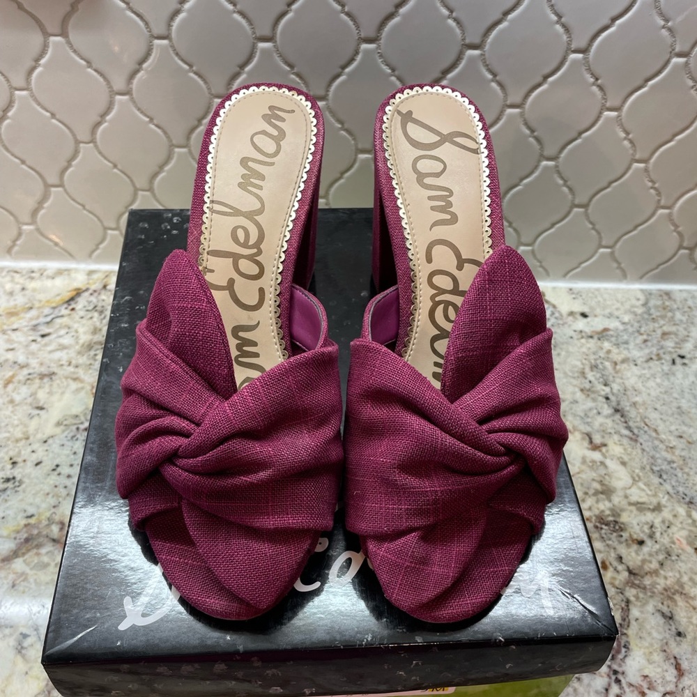 Sam Edelman Oda Knot Sandal - Maroon - size 9 - like new, worn once - with box